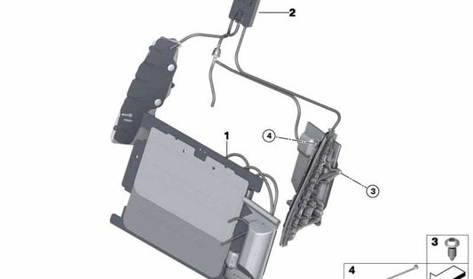 OM 5210733993 Módulo de ajuste de encosto para BMW F33, F83. BMW original.