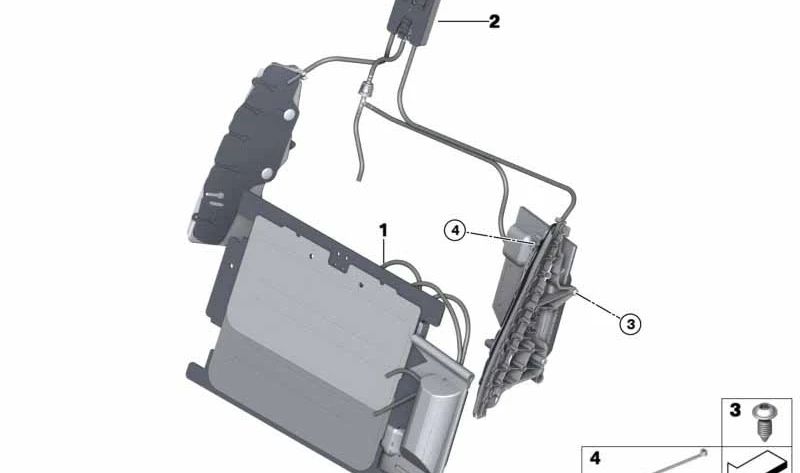 Backup Width adjustment with OEM Valve 52107339992 for BMW F33. Original BMW.