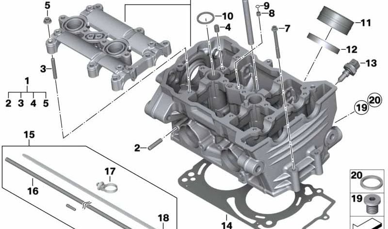 Anillo de sellado para BMW Serie 1 E87, Serie 3 E46, E90, E91, Serie 5 E60, E61, Serie 7 E65, E66, X3 E83 (OEM 07119963155). Original BMW