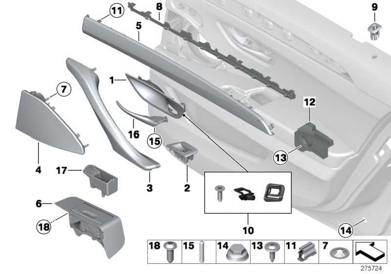 Tirador Puerta Trasera Color Oyster/Beige Para Serie 5 Bmw F10 F11 . Original Recambios