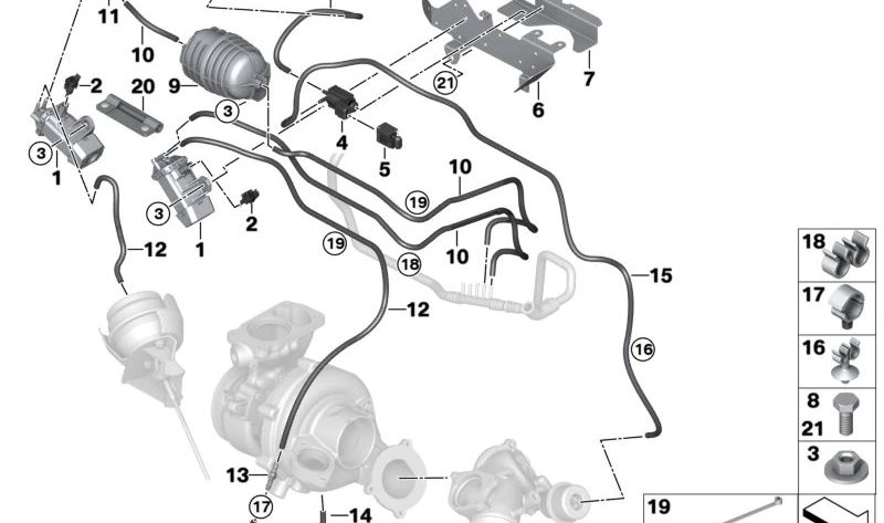 Protección térmica OEM 11657799841 para BMW (E90, E91, E92, E60, E61, E63, E64, E83, E70, E71). Original BMW.