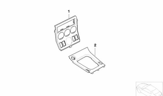 Involta incoraggia l'interruttore in alluminio spazzolato OEM 51167036526 per BMW E60, E61. BMW originale.