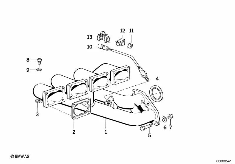 Sujeción de cables para BMW E30, E34, E32, E31 (OEM 61131379359). Original BMW.