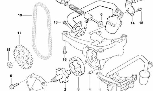 Bomba de aceite para BMW E36 Serie 3 (OEM 11411748153). Original BMW