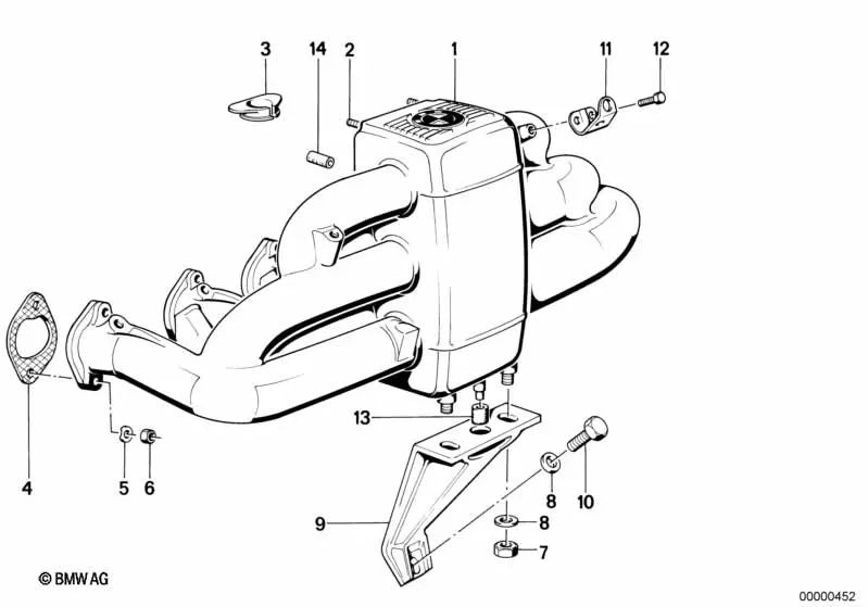 Brazo de soporte para BMW E34, E32 (OEM 11611708851). Original BMW