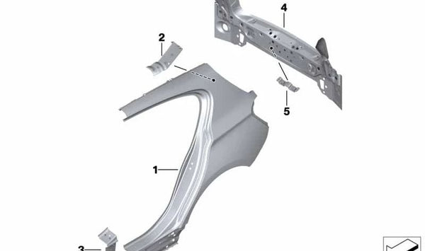 Placa de Refuerzo Umbral Izquierda para BMW Serie 1 F20, F20N (OEM 41007284397). Original BMW