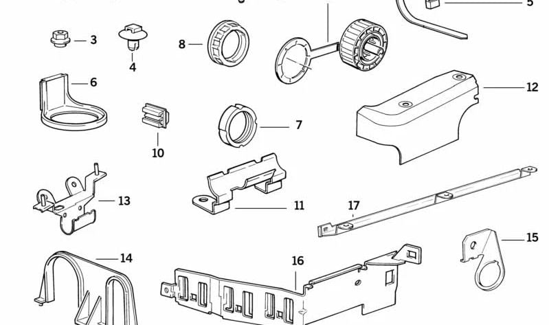 Cubierta para BMW Serie 3 E36, Serie 5 E34 (OEM 12521724149). Original BMW