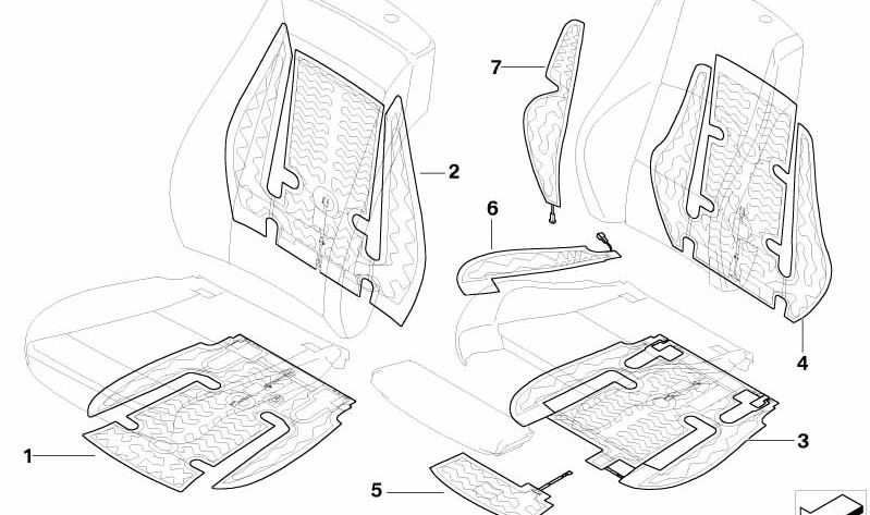 Resistencia calefactora para respaldo OEM 64117140542 para BMW E81, E82, E88, E92. Original BMW.