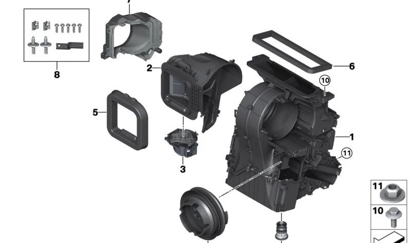 Tubo de drenaje de agua condensada OEM 64119278388 para BMW i3 (I01). Original BMW.