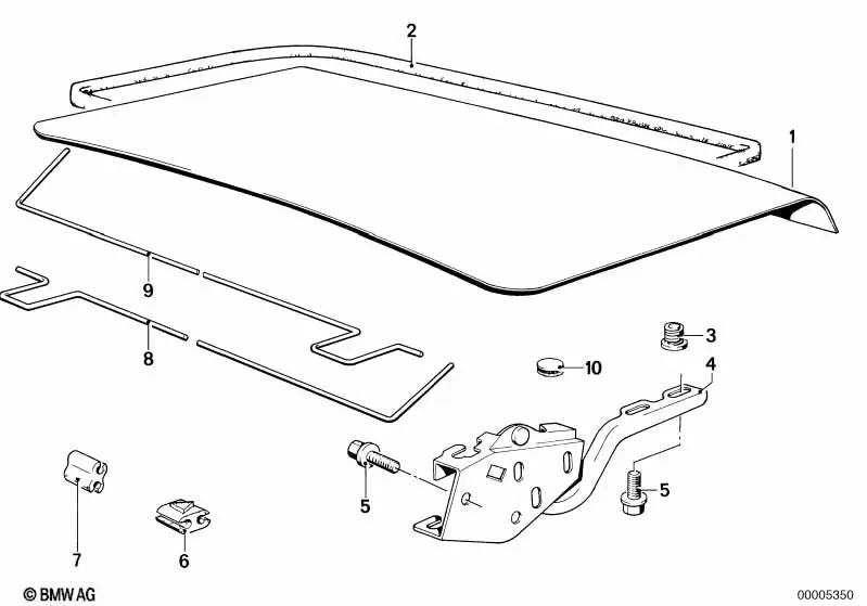 Barra de torsión derecha para BMW E24 (OEM 41621942210). Original BMW.