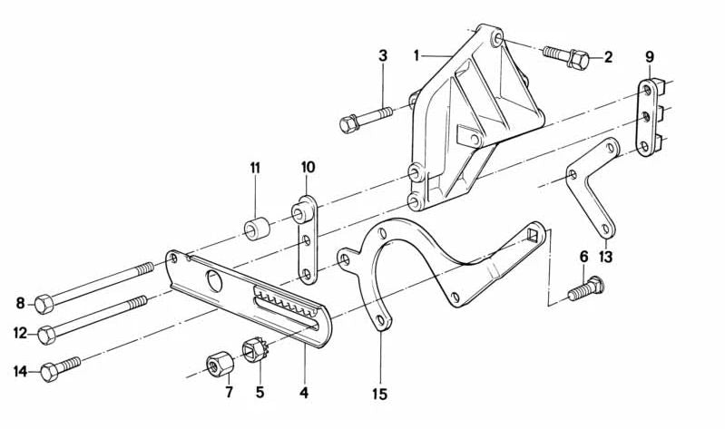 Soporte de cojinete para BMW Serie 5 E34 (OEM 12311716024). Original BMW