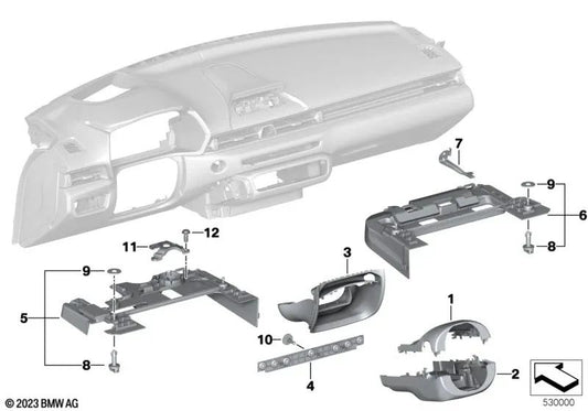 Revestimiento inferior de la columna de dirección para BMW Z4 G29 (OEM 51456807445). Original BMW.