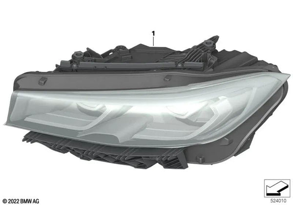 Faros LED AHL izquierdos para BMW G20N, G28N (OEM 63117886945). Original BMW.