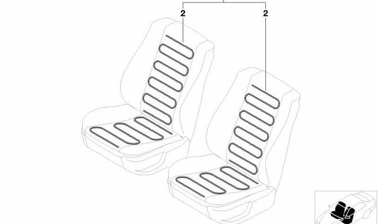 Kit de reequipamiento de calefacción de asiento en ambos lados para BMW E30 (OEM 64119061223). Original BMW