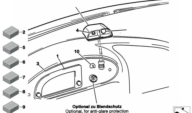 Tapa de protección para BMW Serie 5 E34 (OEM 26201227069). Original BMW