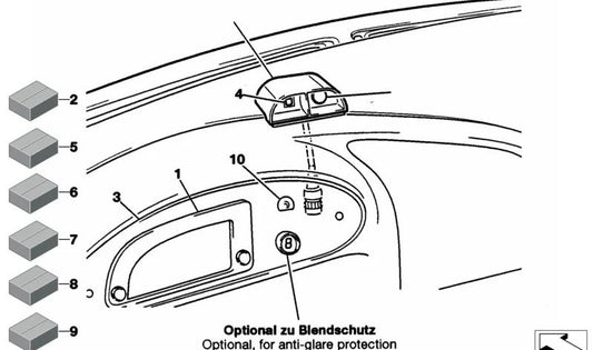 Protective cover for BMW 5 Series E34 (OEM 26201227069). Original BMW