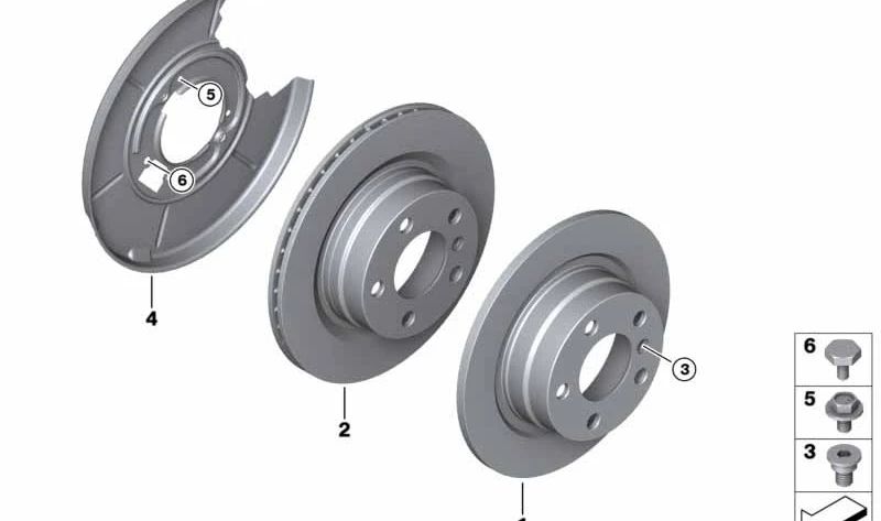 Vented brake disc OEM 34216794303 for BMW Z4 (E85, E86). Genuine BMW