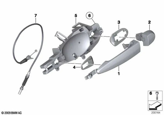 Cubierta de puerta derecha para BMW X1 E84 (OEM 51212992982). Original BMW