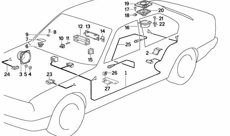 Tapón ciego OEM 64111368498 para BMW (Modelos compatibles: E30, E28, E24, E32, E38). Original BMW.