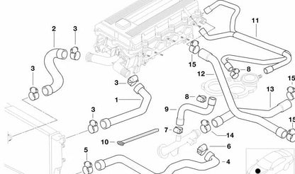 Vanne d'eau du tuyau de moteur pour BMW (OEM 64218400295). BMW d'origine