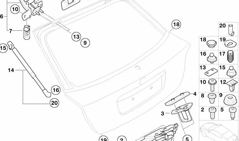 Elemento de suspensión para BMW Serie 3 E46 (OEM 51247013771). Original BMW