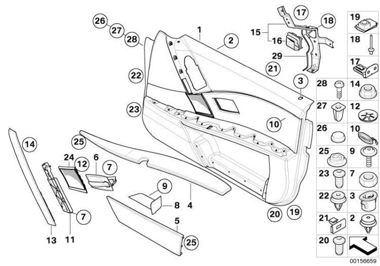 Moldura Madera Veta De Álamo Puerta Delantera Braun Para Bmw E60 E61. Original Recambios