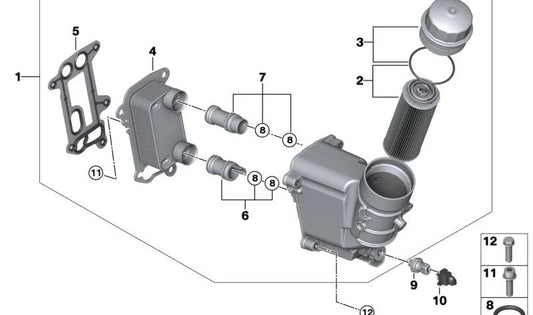 Rohrstutzen für BMW 1er E81, E82, E87N, E88, 3er E90, E90N, E91, E91N, E92, E93, 5er E60N, E61N, X1 E84, X3 E83N (OEM 11427802117). Original BMW