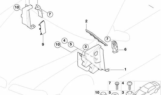 Front Hood Handle for BMW E53 (OEM 51438245892). Original BMW.