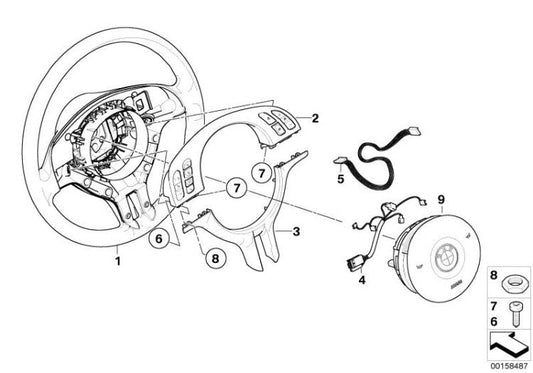 Interruptor Botonera Volante Multifunción. Para Bmw E39 E46 E53. Original Recambios