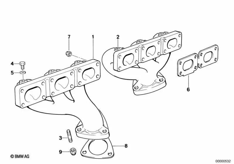 Gasket for BMW 3 Series E30, E36 5 Series E34 (OEM 11621728984). Genuine BMW