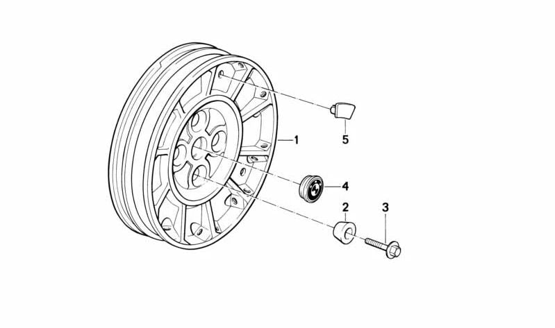 Moyú trasero para BMW E46, F30, F80 (OEM 36311452733). Original BMW