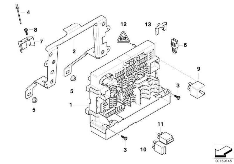 Caja De Fusibles Delantera Para Bmw E90 E91 E92 E87 E93 E81 E82 E88 E84 E88. Original Recambios