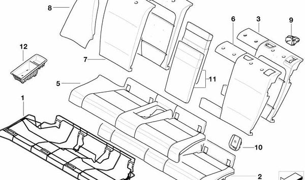 Funda Asiento Cuero para BMW E81, E82 (OEM 52209143732). Original BMW