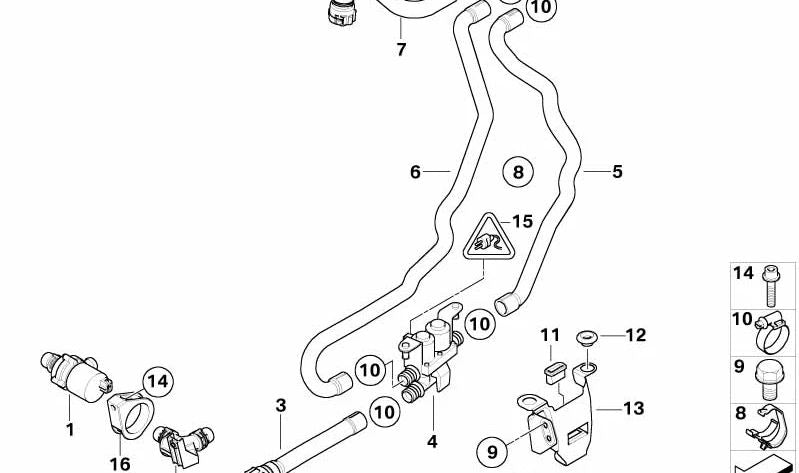 Tubo de Retorno para BMW X5 E70N, X6 E71, E72 (OEM 64219124672). Original BMW