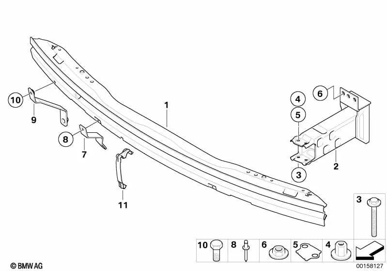 Soporte para BMW E83, E83N (OEM 61673416163). Original BMW