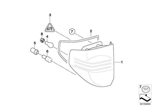 Luz Trasera Led Panel Lateral Para Bmw E83. Original Recambios