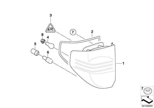 Luz Trasera Led Panel Lateral Para Bmw E83. Original Recambios