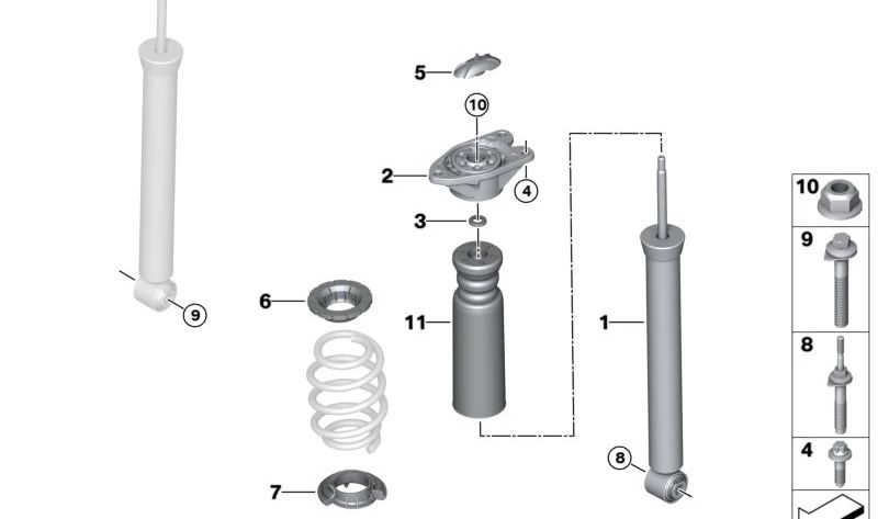 Rodamiento de soporte para BMW F21, F40, F22, F44, F45, F46, F30, F31, F35, F32, F48, F49, F39, MINI F54, F55, F56, F57, F60 (OEM 33506791706). Original BMW