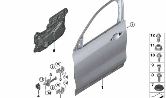 Junta freno de puerta delantera derecha para BMW F48, F49, F39 (OEM 51217476230). Original BMW