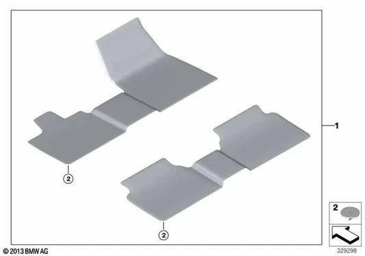 Juego de alfombrillas de terciopelo para BMW i I01, I01N (OEM 51477380889). Original BMW.