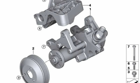 OEM Assisted Management Pump 32416796459 for BMW E70, E71. Original BMW.