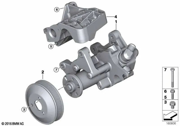 Bomba de dirección hidráulica para BMW E70 y E71. . Original BMW