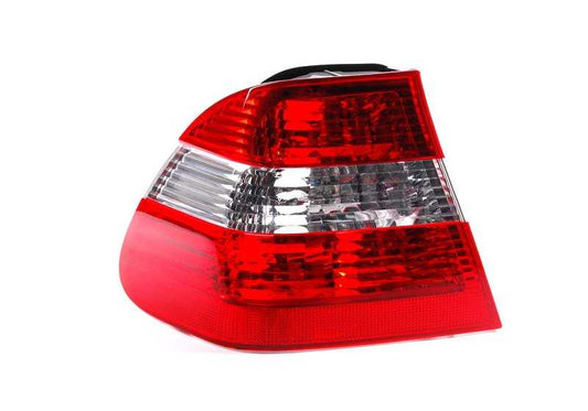 White left side taillight for BMW 3 Series E46 (OEM 63216946535). Original BMW