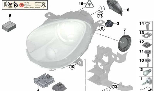 Bombilla 28W para MINI R60, R61 (OEM 63217263512). Original BMW