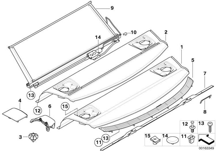 Persiana Cortina Solar Eléctrica Para Bmw Berlina E90 Serie 3. Original Recambios