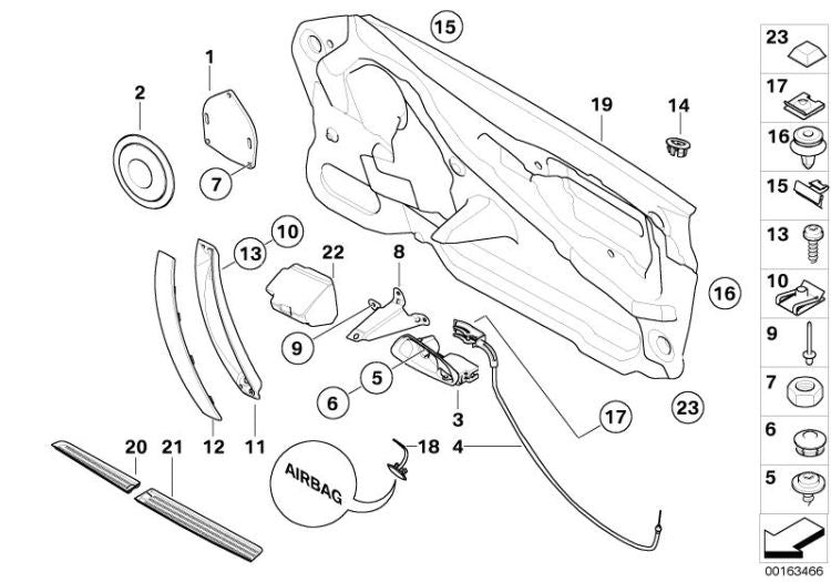 Tapa Botón Bloqueo De Puerta Para Bmw E85 E86. Original Recambios