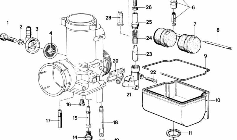 Soporte de fijación OEM 13111260872 para BMW. Compatible con modelos: Serie 3 (E21, E30), Serie 5 (E12, E28). Original BMW.