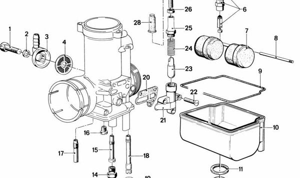 Soporte de fijación OEM 13111260872 para BMW. Compatible con modelos: Serie 3 (E21, E30), Serie 5 (E12, E28). Original BMW.