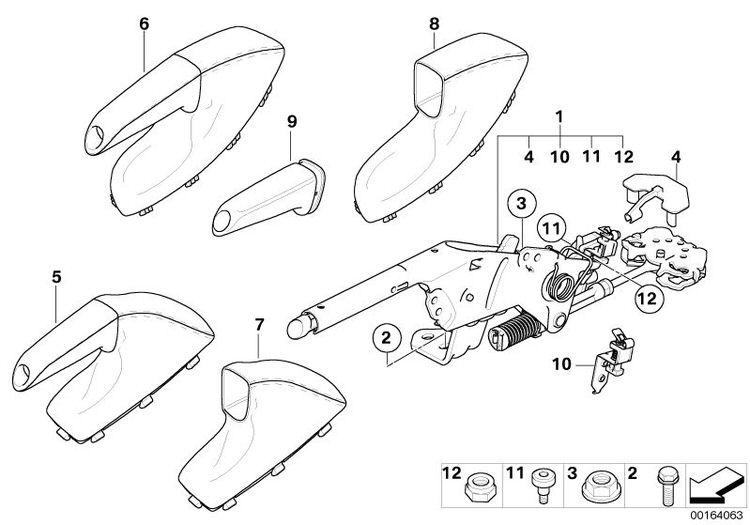 Cubierta Palanca Freno De Mano Para Bmw E83. Original Recambios