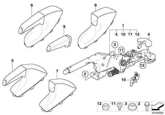 Cubierta Palanca Freno De Mano Para Bmw E83. Original Recambios